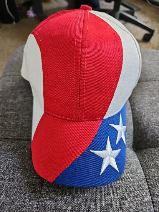 Kati Sportcap Supreme Red White Blue Star Stiped One Size StrapBack Ball Cap Hat