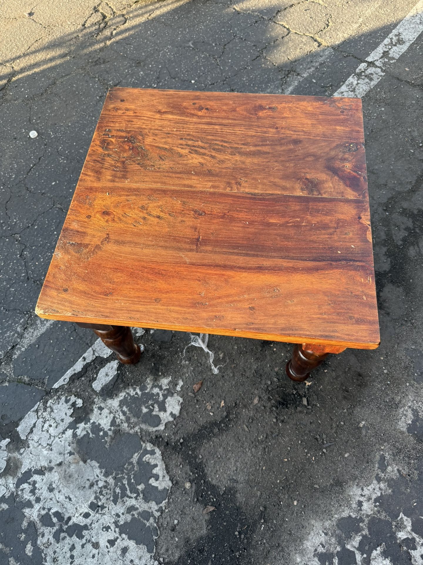 Solid Wood Side Table / Rustic Accent Table
