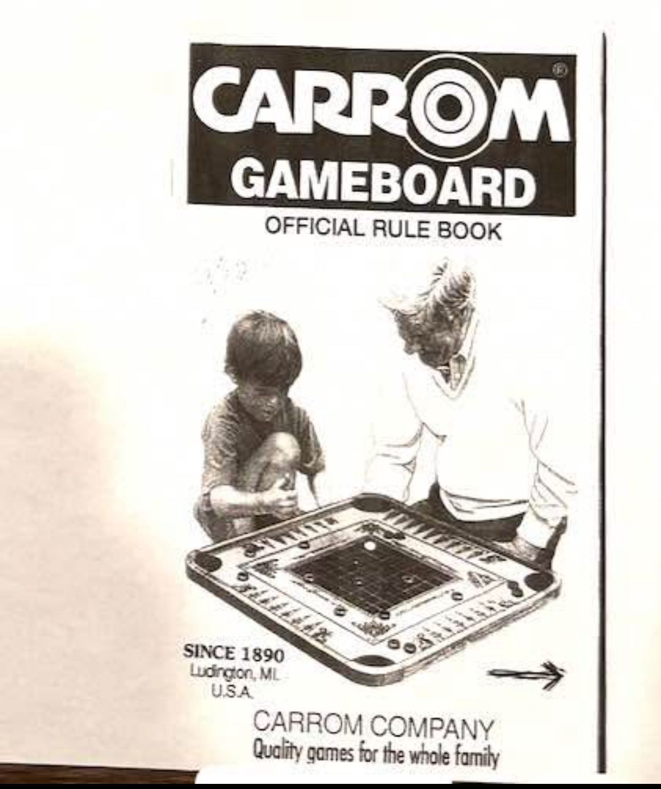 Carrom indoor outdoor 2person or more game rules manual copy reproduction