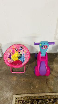 Disney Princess Chair And Ride On Scooter