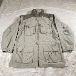 Vintage L.L. Bean Men’s L Reg Khaki Fisherman Jacket Detachable Arms