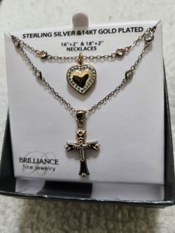 Heart and cross necklace
