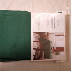 New Threshold Forest Green Rectangular Tablecloth - 60 IN W * 84 IN L