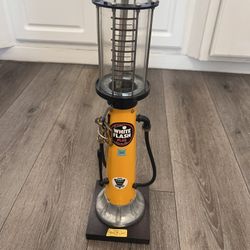 Pennzoil Oil Atlantic White Flash Gas Pump Great For Display 20 Inch Tall 