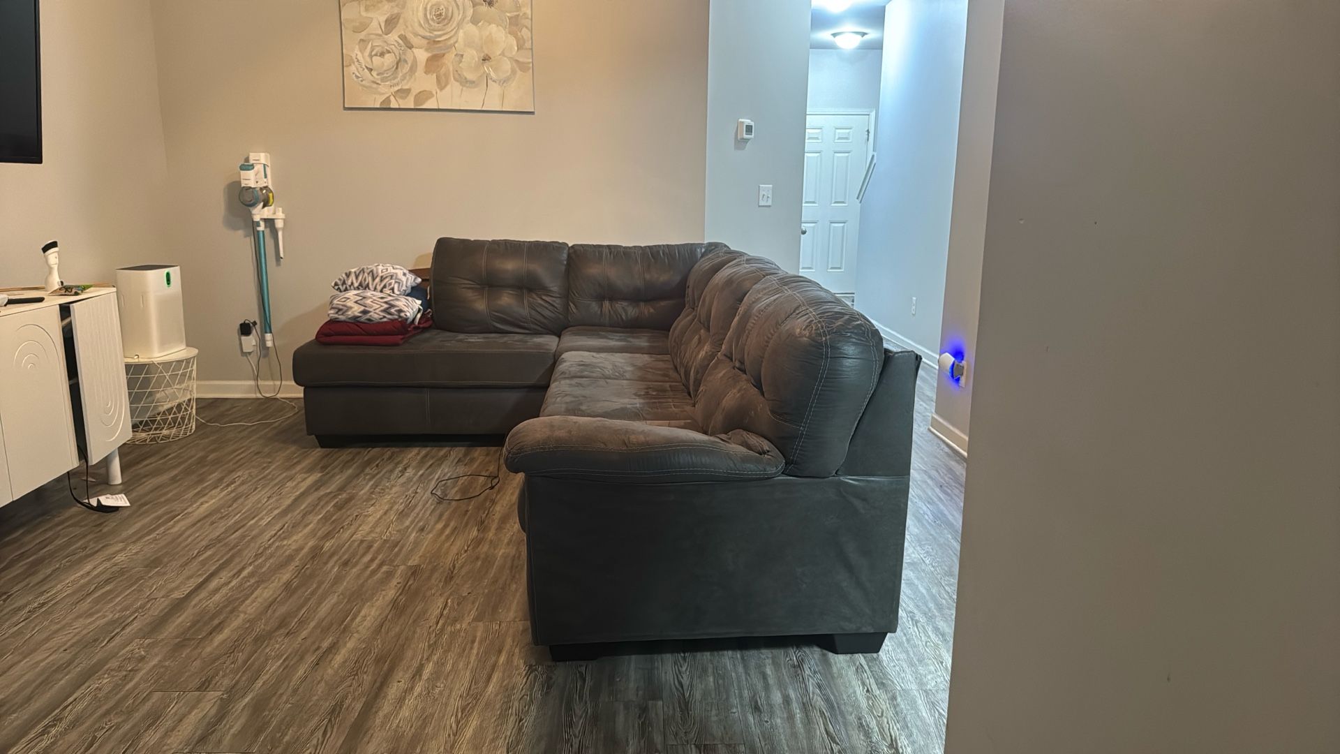 Large Gray Sectional Couch