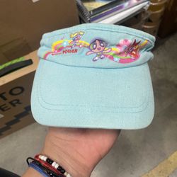 Vintage 2001 Power Puff Girls Cartoon Network Visor Embroidered Adjustable Adult
