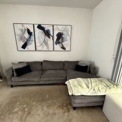 Grey Sectional Couch For Sale (Need To Go!)