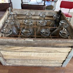 Vintage Wooden Milk Crate