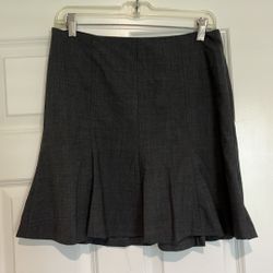 Express Grey Lightweight Wool, Lined Skirt, Size 4