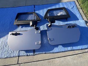 JEEP FACTORY OEM FRONT MOPAR STEEL HALF DOORS WITH UPPERS FOR JK 2 DOOR WRANGLER
