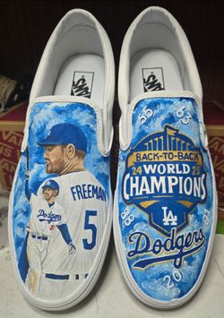 Dodgers Handpainted Shoes