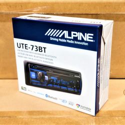 Alpine UTE73BT Bluetooth Stereo System Am Fm Usb Mp3 Auxiliary Equalizer Single Din 🚨 Payment Options Available 🚨 No Credit Needed 🚨 