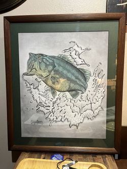 John Meier Bass Photo Framed 