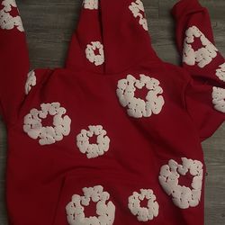 Red denim tears hoodie