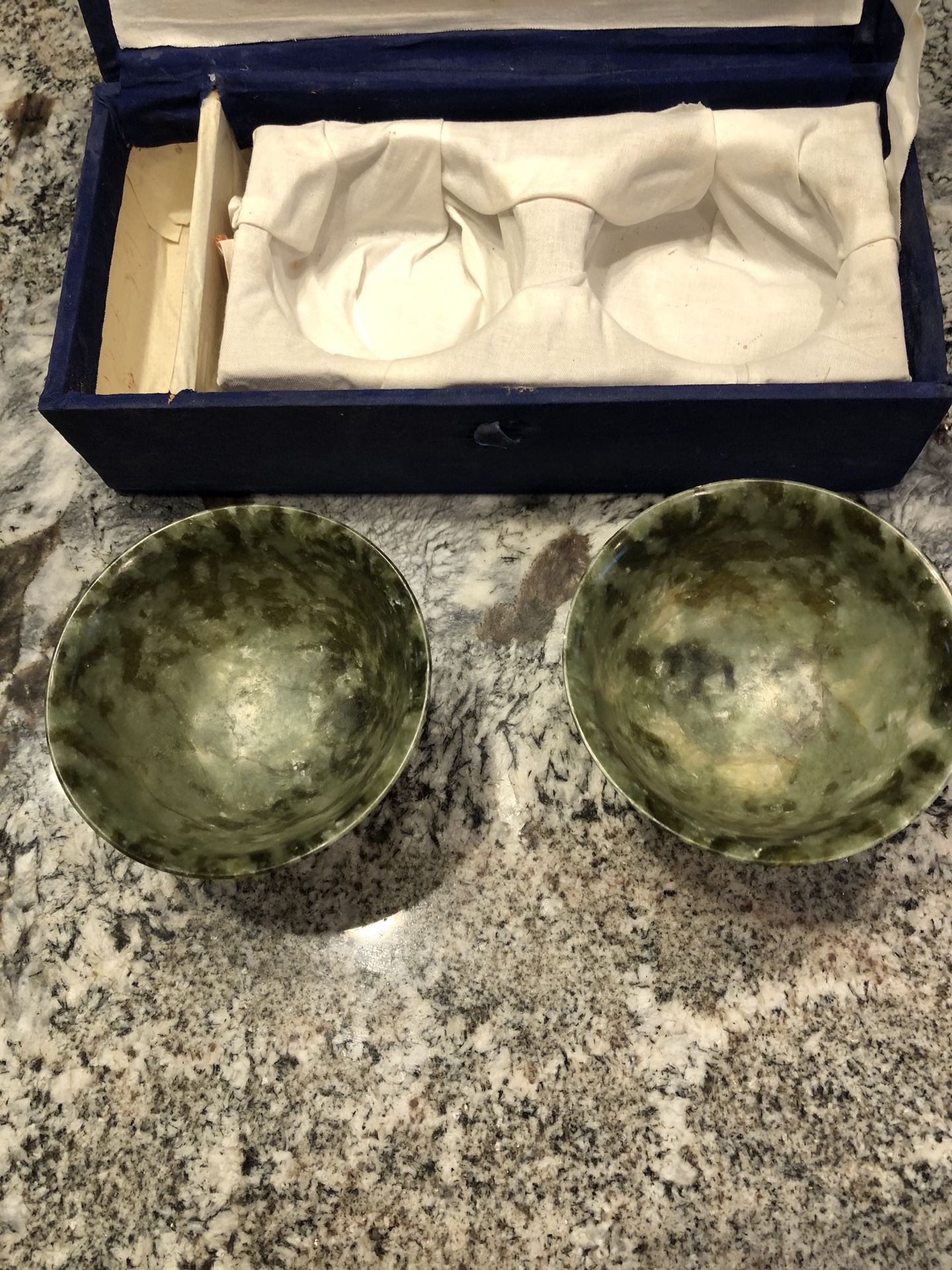 Vintage Jade rice bowl set- collectible