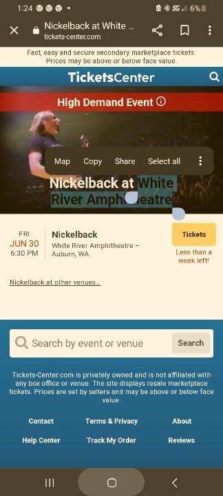 Nickleback Concert Tickets