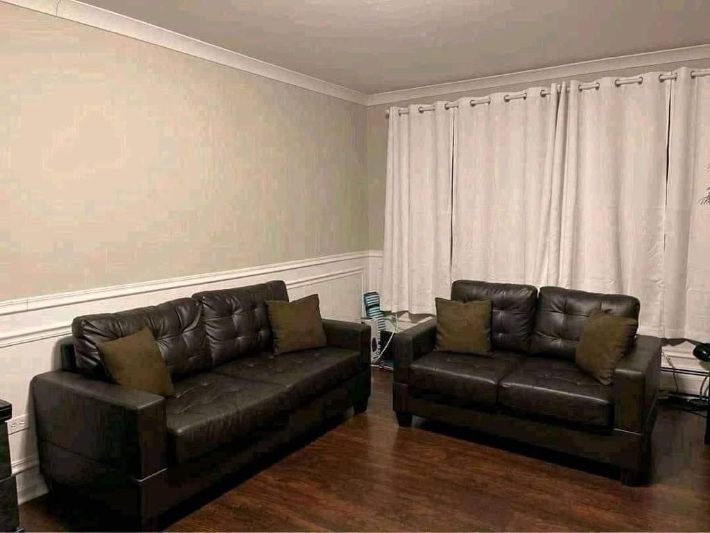Full Size Leather Couch And Dinning Table