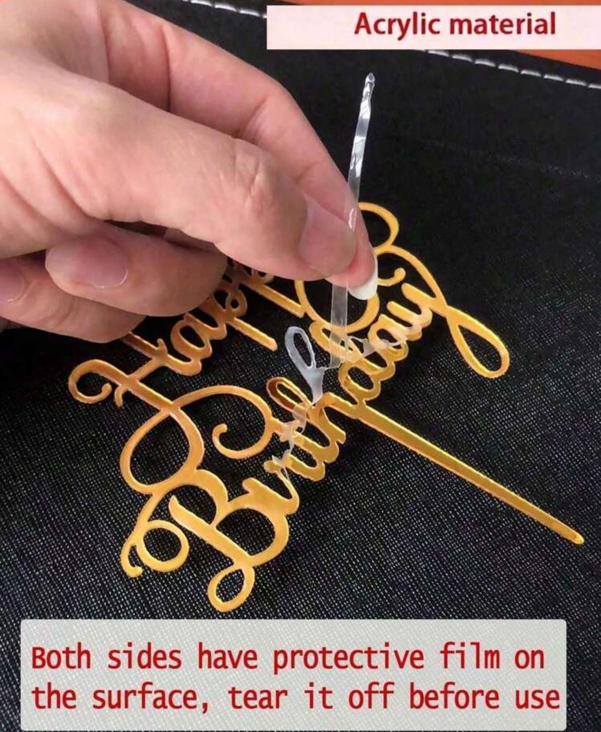 5 PCs Happy Birthday Acrylic Cake Topper, Birthday Cake Decor Topper, Party Decor Supplies, Modern Letter Graphic Cake Top Decoration For Birthday P