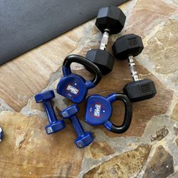 Dumbbell And Kettlebell Set