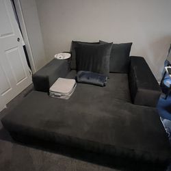 Oversized Lounge Chair Dark Gray 