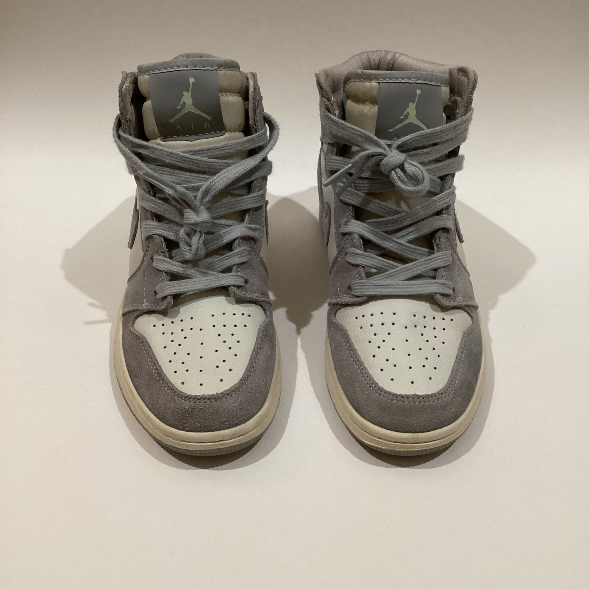 Gray Suede And White Leather Air Jordan