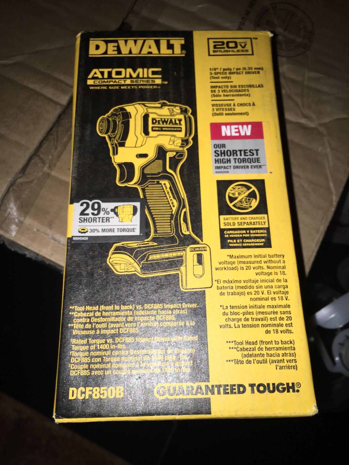 Dewalt 1/4” 3 Speed Impact  Driver (tool only)