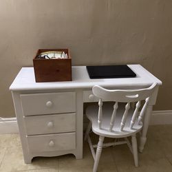 Desk with Chair - All Wood Vintage Farmhouse Style
