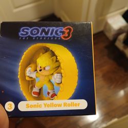 2024 McDonalds Happy Meal Toy Sonic 3 Sonic Yellow Roller #3 Collectible New