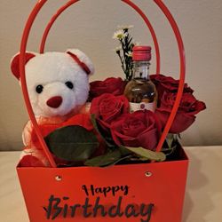 Happy Birthday Gift Roses. $35. Teddy Bear.  Friday. Saturday. Sunday. Weekend 