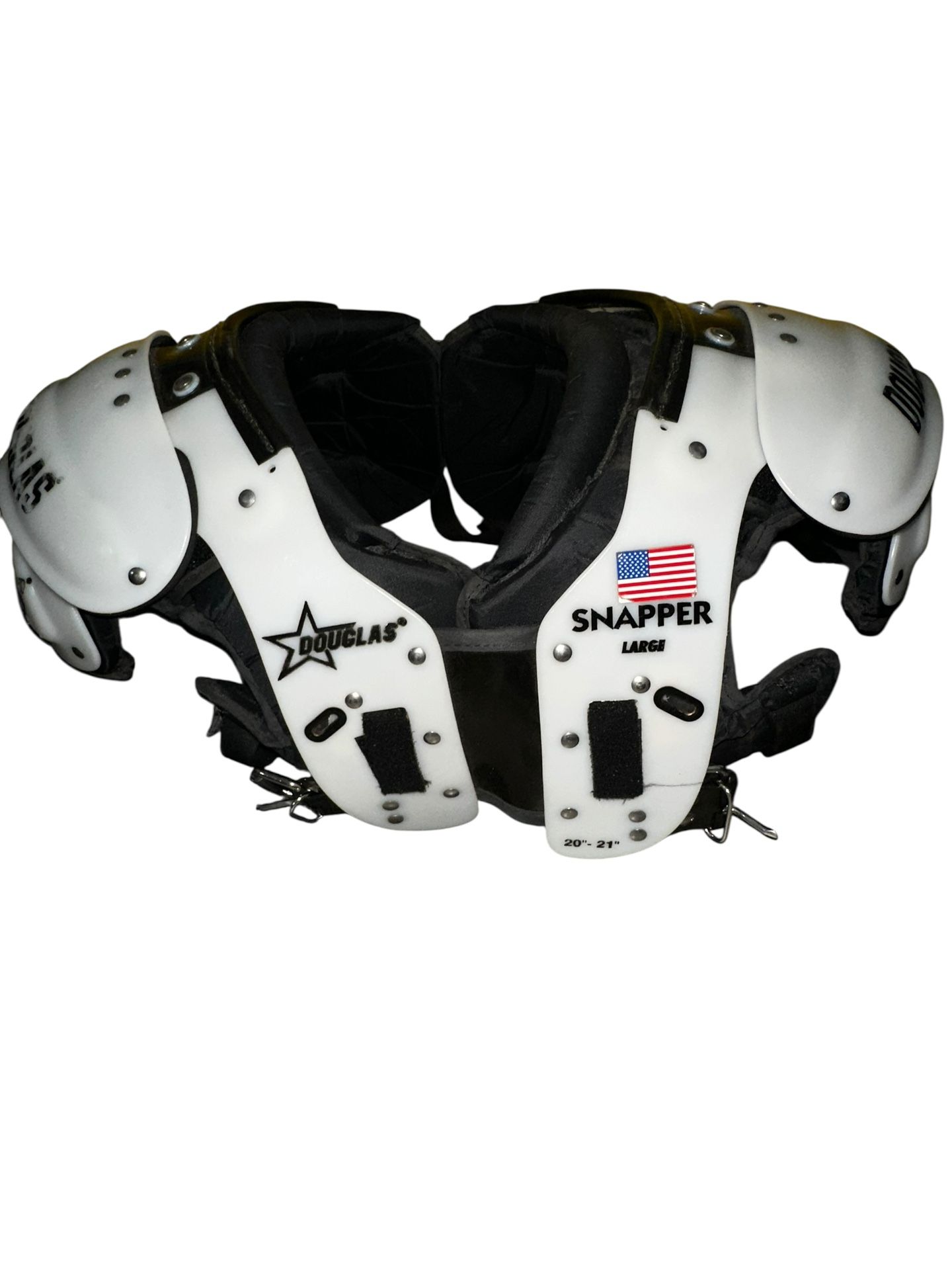 DOUGLASS SNAPPER FOOTBALL SHOULDER PADS LARGE 20”-21”