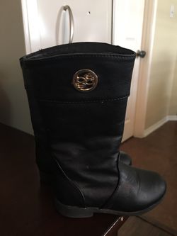 Girls Black BeBe Boots