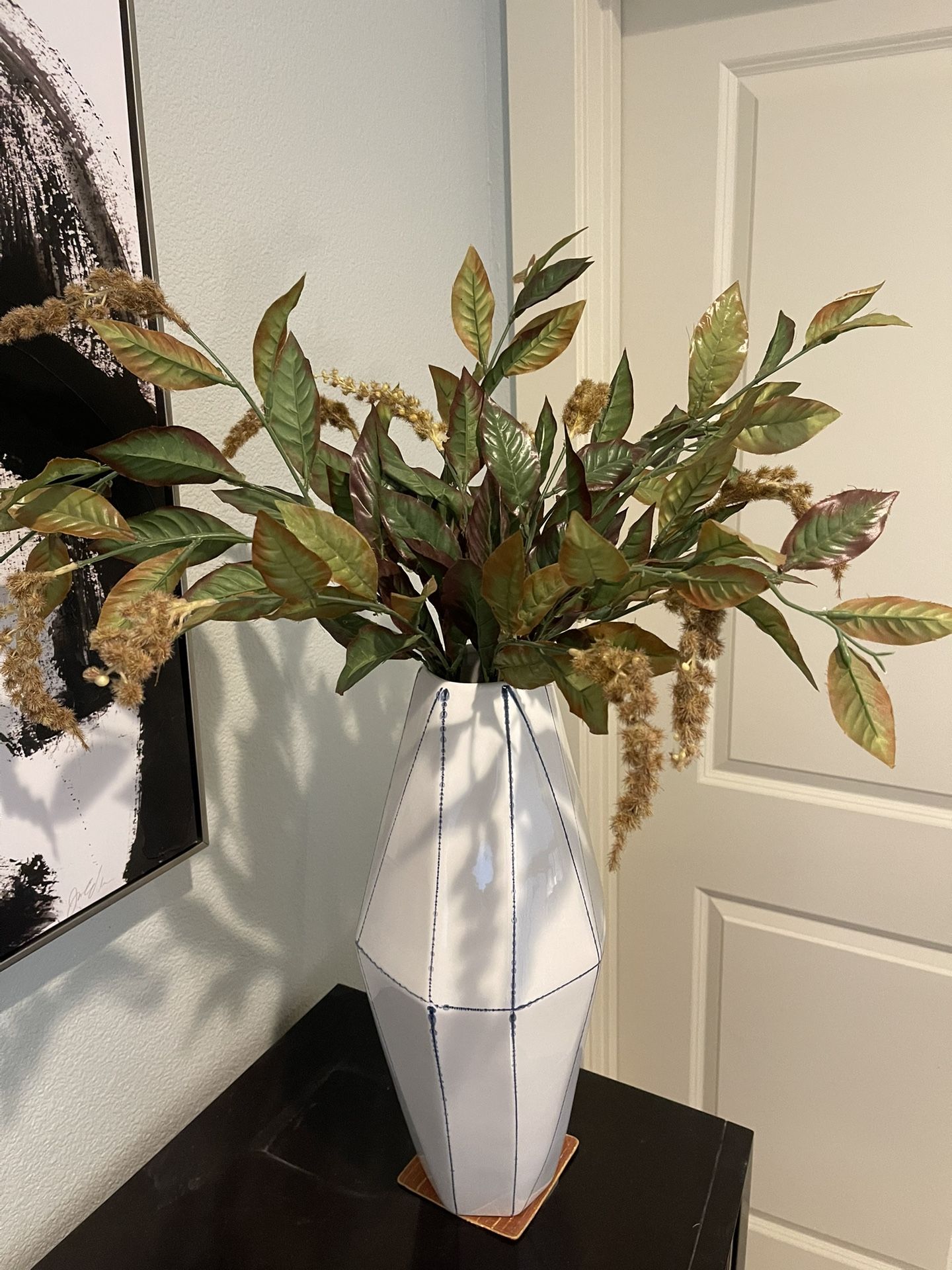 Large Vase And Greenery