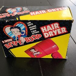 Betty Boop 2 Speed Hair Dryer Vintage