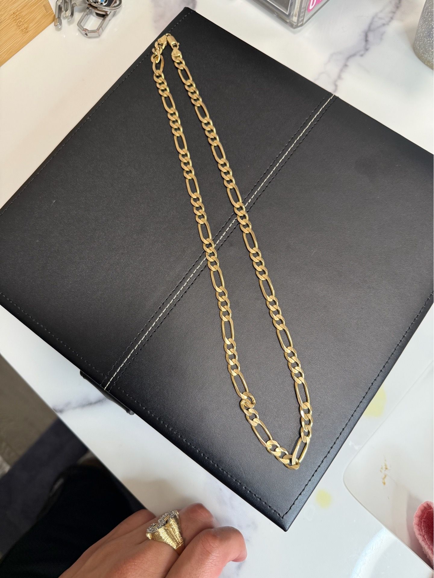 Figaro 14k chain