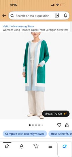 Women's Long Hooded Open Front Cardigan Sweater
