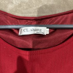 Cl Shang Mini Dress Red And Gold