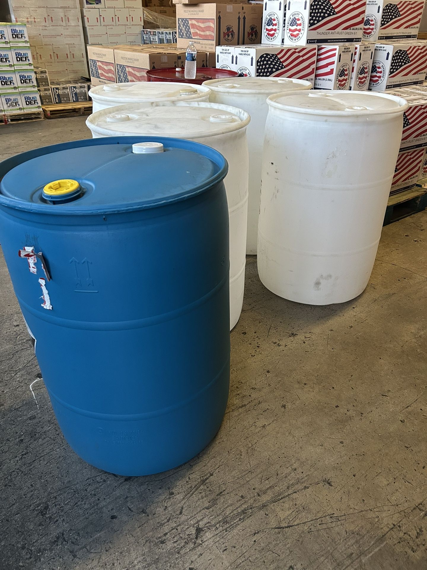 PLASTIC 55 GALLON DRUMS $20 EACH 