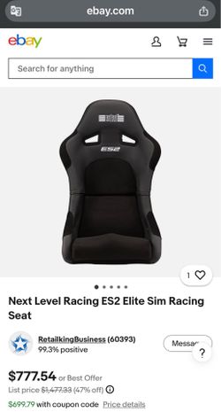 Next Level Racing ES2 Elite Sim Racing Seat