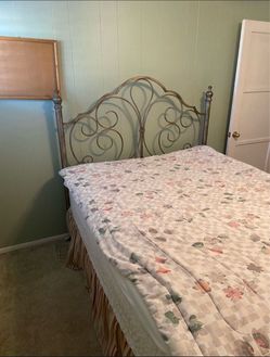 Beautiful Metal Bed Frame with Headboard and Footboard