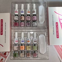 NEW SET OF 16 Glitter Dip Nails Acrylic Powder Starter Kit Daily Colors Liquid Set Fast Air Dry Manicure Long Lasting Date Beauty Care 