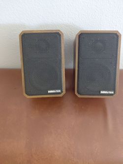 Book shelves  vintage speakers