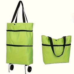 FOLDABLE GROCERY SHOPPING BAG WITH WHEELS