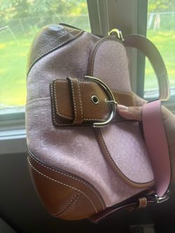 Pink and brown coach bag (hearing offers)