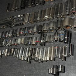 140+ Piece Socket Lot – SAE & Metric, Deep, Impact, Extensions & Adapters