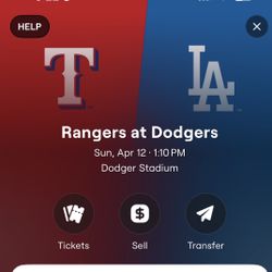 2 Front Row Outfield Dodger Tickets 200 FOR BOTH