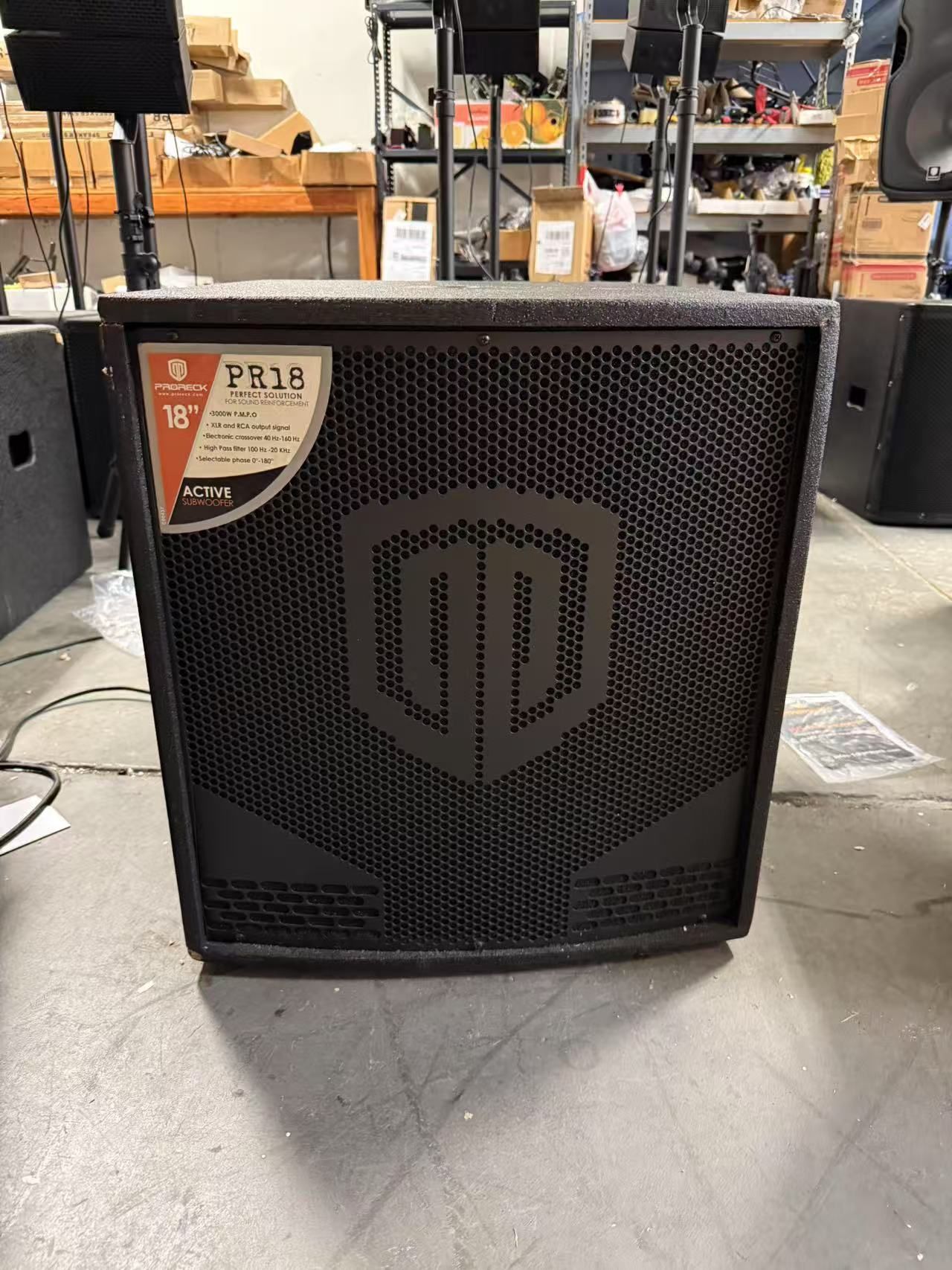 Bluetooth PRORECK PR18 18 inch 2000W P.M.P.O Active Powered PA DJ Subwoofer Cabinet