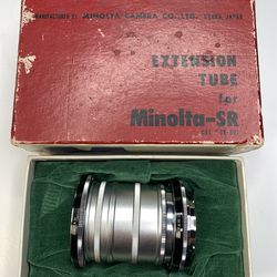 Minolta-SR Extension Tube Cat SR-501 Lens Attachment for Camera. Vintage