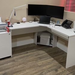 Desk L Shaped (White)