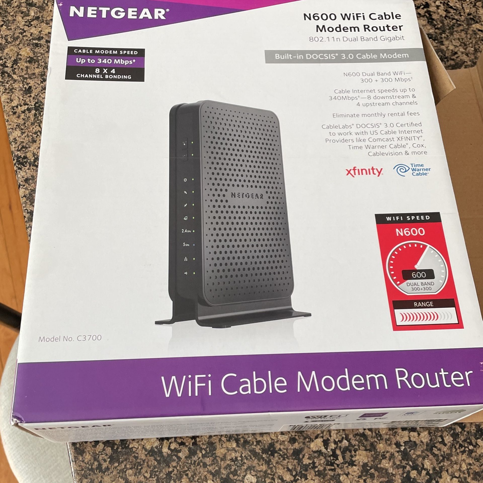 Netgear N600 WiFi Cable Modem Router