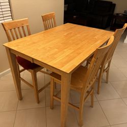 Bar Height Table And 4 Chairs Free